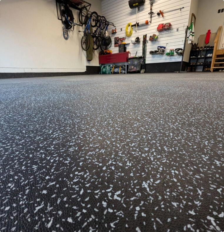 Rubber Flooring Surface for Garage