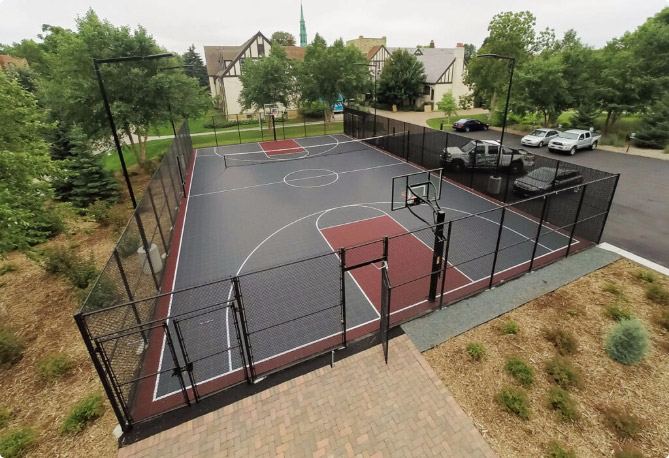 Rubber Flooring Surface for Basketball Floor