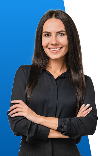 Woman smiling with folded arms