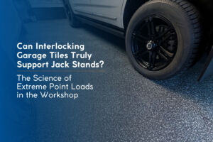 side of car on SnapGRID Stone PVC flooring with title 