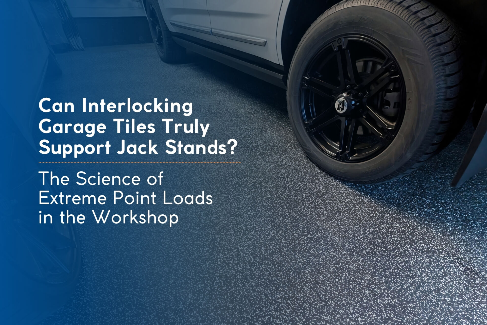 side of car on SnapGRID Stone PVC flooring with title 